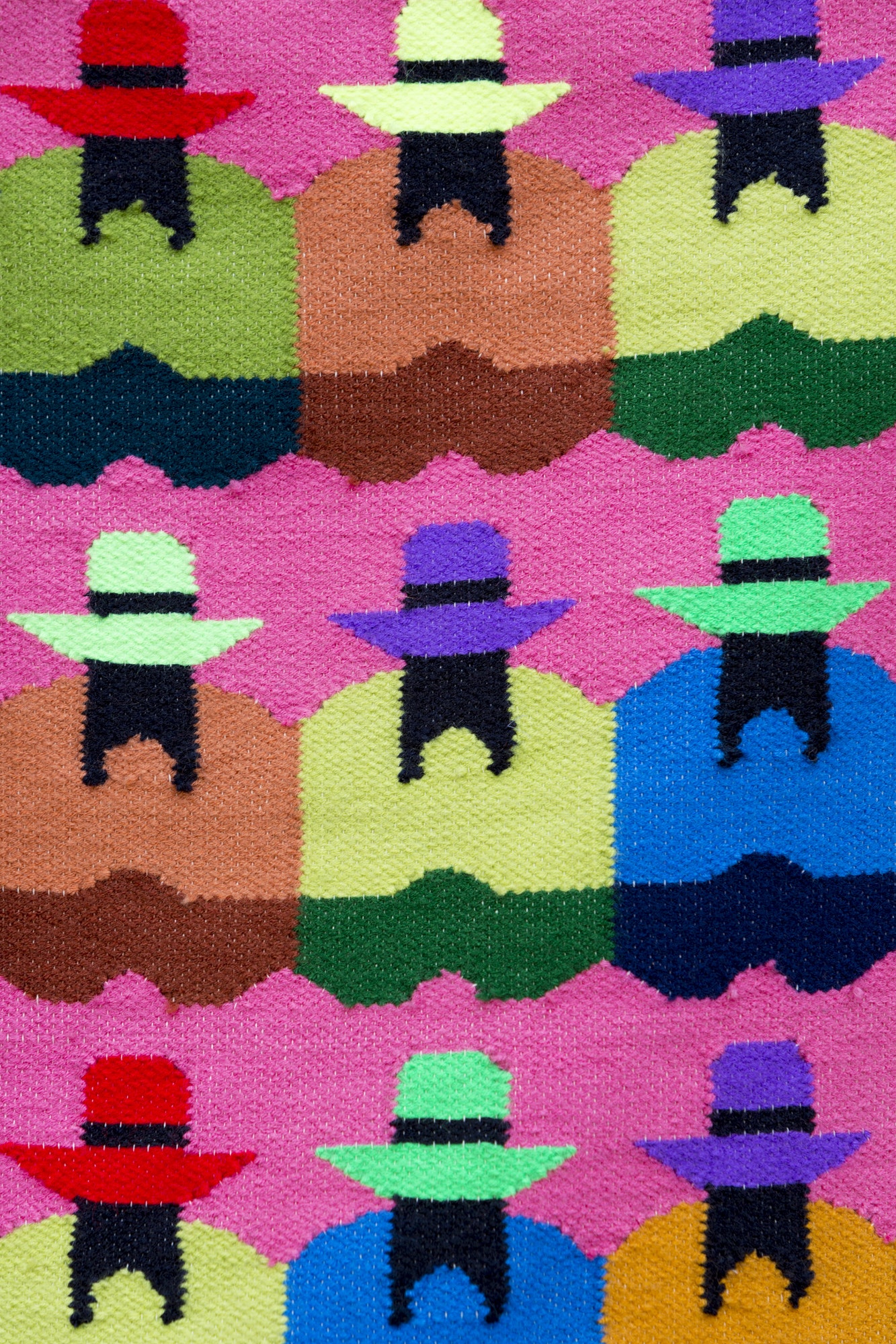 Indian Native Fashion and colored rug background, Peru