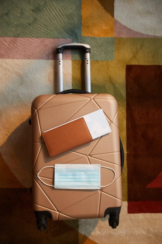 Luggage with passport